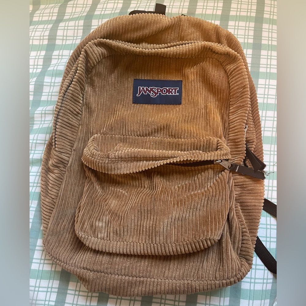Jansport Corduroy Backpack / Book Bag